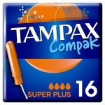 Тампоны, Tampax (Тампакс) №16 компак супер плюс с аппликатором +Бонус стик